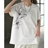 ホワイト | Tシャツ 花柄 接触冷感 | HUG.U