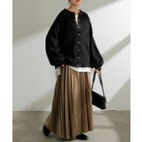 ブラック | カーディガン ワッフル アウター | HUG.U