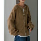 モカブラウン | カーディガン ワッフル アウター | HUG.U