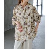 フラワーベージュ | シャツ レディース ノーカラー | HUG.U