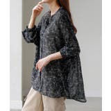 ブラック | シャツ レディース ノーカラー | HUG.U