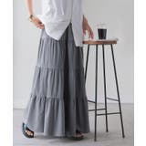 ストーングレー | スカート ロング ティアードスカート | HUG.U