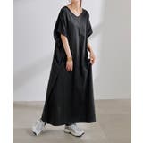 ブラック | ワンピース ロング 半袖 | HUG.U