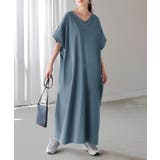 アーバンブルー | ワンピース ロング 半袖 | HUG.U