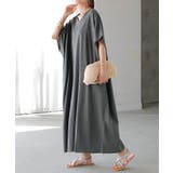 ダークグレー | ワンピース ロング 半袖 | HUG.U