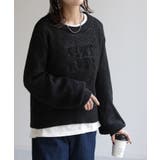 ブラック | ニット ロゴニット シアー | HUG.U