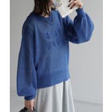 ブルー | ニット ロゴニット シアー | HUG.U