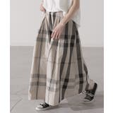 グレージュ | スカート 軽量 チェック | HUG.U