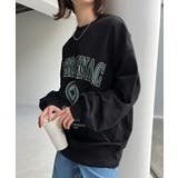 ブラック | カットソー ロンT ロゴ | HUG.U