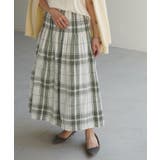 オリーブ | スカート リバーシブル チェック | HUG.U