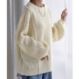 ナチュラルアイボリー | ニット ワッフル チュニック | HUG.U