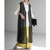 ブラック | ジレ ベスト ロング | HUG.U