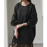 ブラック | ニット チュニック レディース | HUG.U