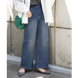 ユーズドネイビー | パンツ デニム フレアパンツ | HUG.U