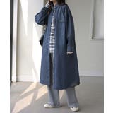 ネイビー | ワンピース シャツ デニム | HUG.U