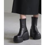 ブラック | ブーツ ソックスブーツ 10センチヒール | HUG.U