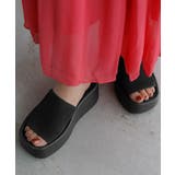 ブラック | サンダル 厚底 サンダル | HUG.U