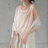 シェルピンク | タンクトップ  レディース タイダイ柄 ノースリーブ レイヤード インナー | HUG.U