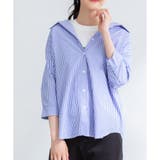 ブルー | 【ハニーズ】トップス シャツ 7分袖 | Honeys