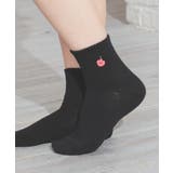 クロ／リンゴ | 靴下 ソックス ガーリー | Honeys