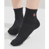 クロ／赤オニ | 靴下 ソックス ショート丈 | Honeys