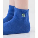 ブルー/地球 | 靴下 ソックス ワンポイント | Honeys