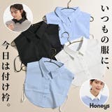付け襟 レギュラーカラー 無地 | Honeys | 詳細画像1 