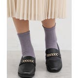 ラベンダー | 靴下 ソックス クルー丈 | Honeys