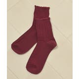 エンジ | 靴下 ソックス クルー丈 | Honeys