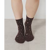 ブラウン | 靴下 ソックス クルー丈ソックス | Honeys