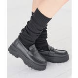 ブラック | 靴下 ソックス リブ編み | Honeys