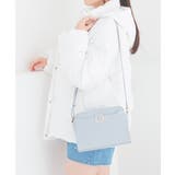 サックス | 鞄 ショルダーバッグ スクエア型 | Honeys