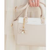 ベージュ×オフ | ハンドバッグ バッグ 鞄 | Honeys