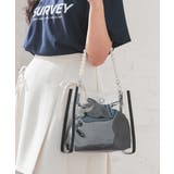 ブラック | クリアバッグ 巾着 バッグ | Honeys