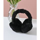 ブラック | イヤーマフラー 耳あて フェイクファー | Honeys