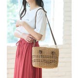 ベージュ×チャ | カゴバッグ ハンドバッグ バッグ | Honeys