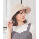 ベージュ×オフ | 【ハニーズ】帽子 ハット リボン付ハット | Honeys