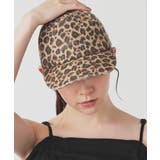 ベージュヒョウ柄 | 帽子 キャップ ロゴ | Honeys