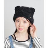 クロ／クマ | 帽子 ニット帽 ネコ耳 | Honeys