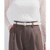 アイボリー | ベルト ハートホール ハートバックル | Honeys