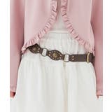 ダークブラウン | ベルト 合皮 装飾 | Honeys