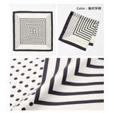 スカーフ サテン 幾何学柄 | Honeys | 詳細画像13