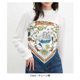 スカーフ サテン 幾何学柄 | Honeys | 詳細画像7