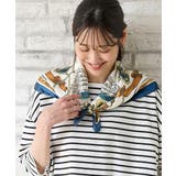 チェーン柄 | スカーフ サテン 幾何学柄 | Honeys