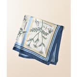 コン花柄 | スカーフ サテン 幾何学柄 | Honeys