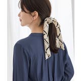 オフ×ベージュ | スカーフ リング付き ヴィンテージ柄 | Honeys