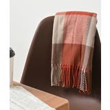 オレンジチェック | ストール 吸湿発熱 抗菌 | Honeys