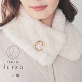 ティペット ブローチ付き フェイクファー | Honeys | 詳細画像1 