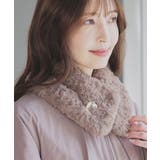 ティペット ブローチ付き フェイクファー | Honeys | 詳細画像9 