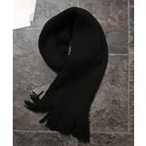 ブラック | マフラー 吸湿発熱 抗菌 | Honeys